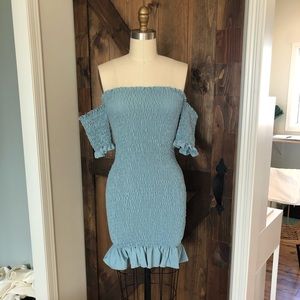 VICI dolls smocked off the shoulder dress